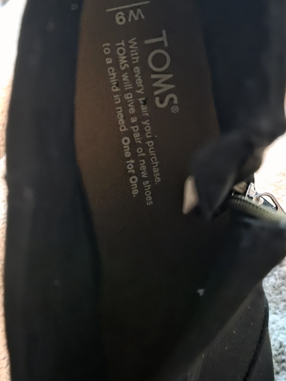 TOMS Women’s Black Wedge Ankle Boots Booties Size 9